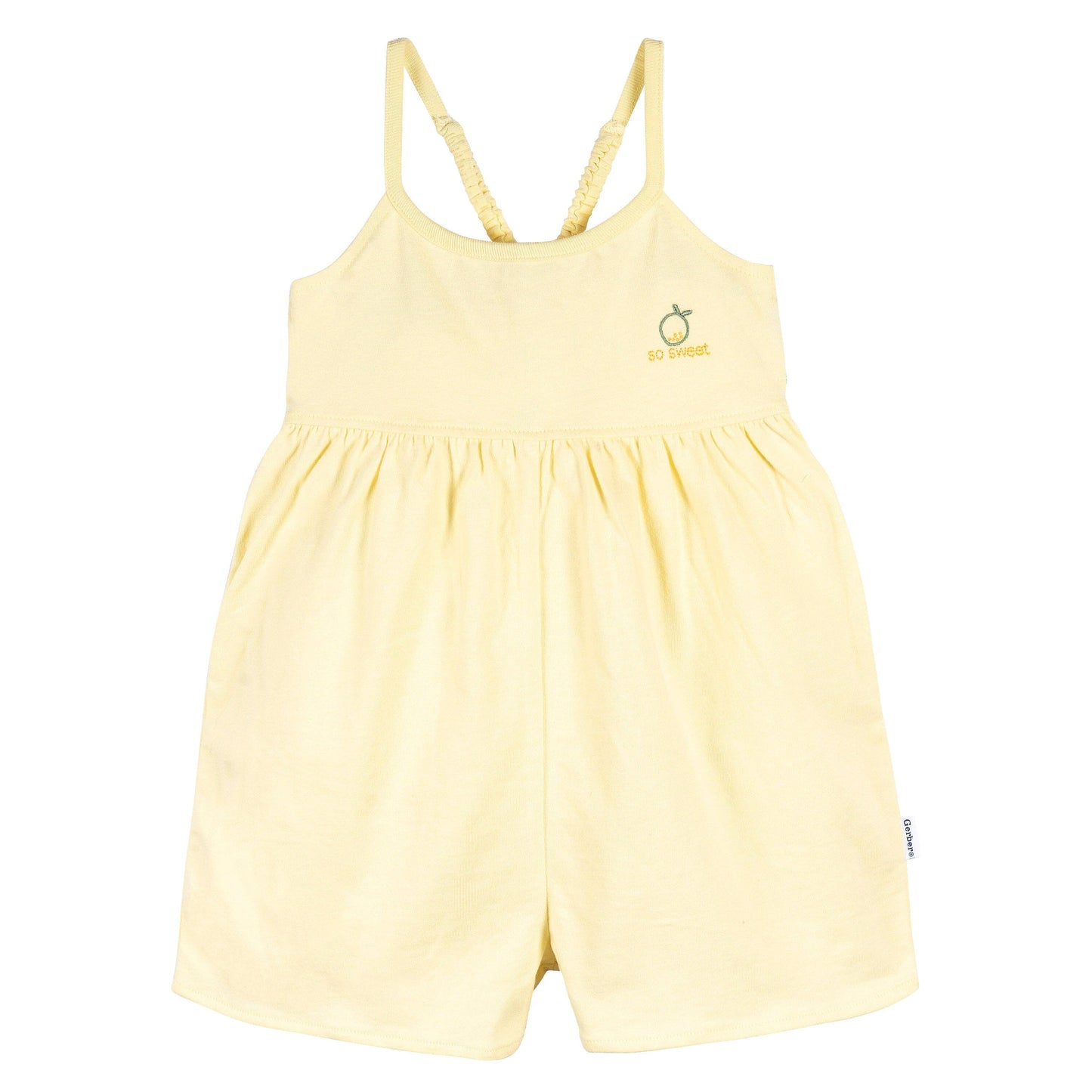 2-Pack Infant and Toddler Girls Yellow & Lemons Rompers